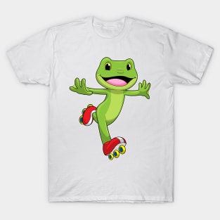 Frog as Inline skater with Roller skates T-Shirt